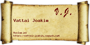Vattai Joakim névjegykártya